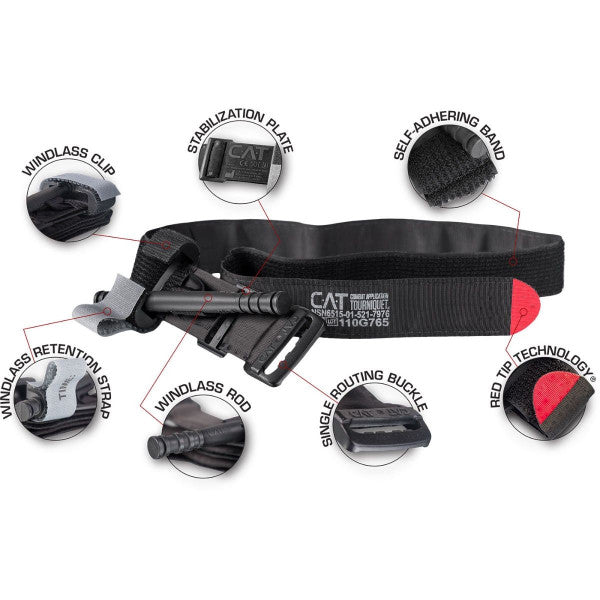 C-A-T (Combat Application Tourniquet), Black / Orange