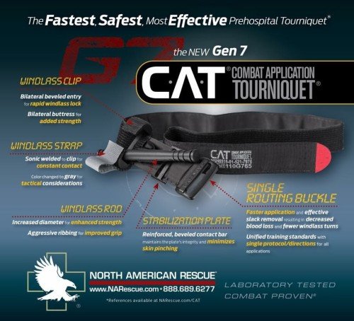 C-A-T (Combat Application Tourniquet), Black / Orange