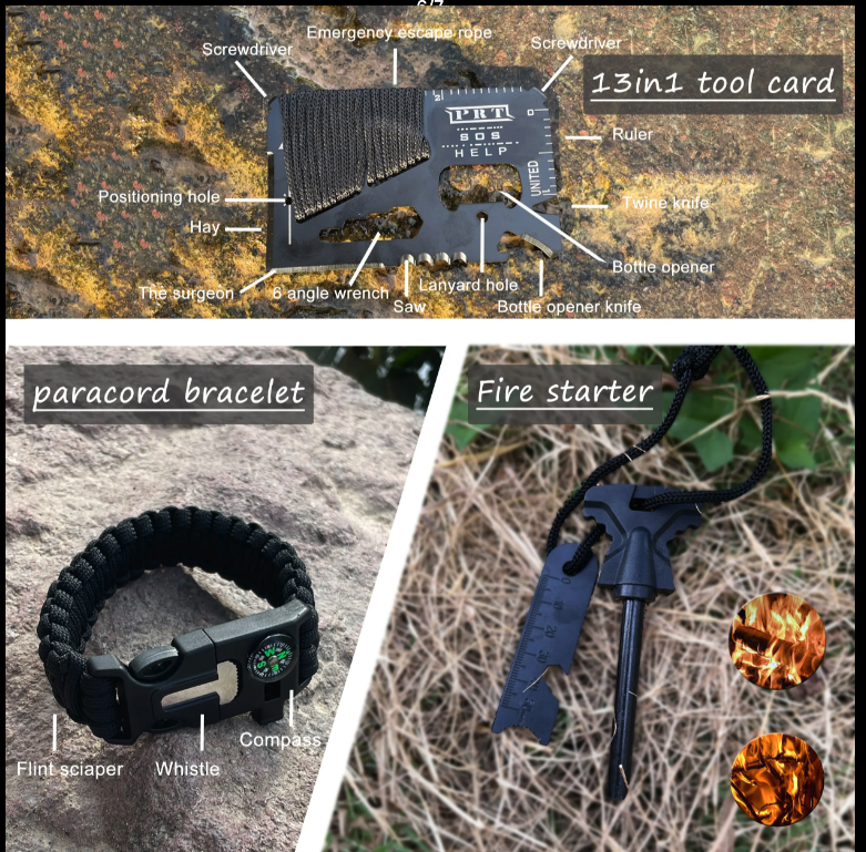 Black IFAK Bag with First Aid Kit Supplies
