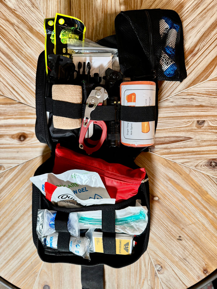Black IFAK Bag with First Aid Kit Supplies