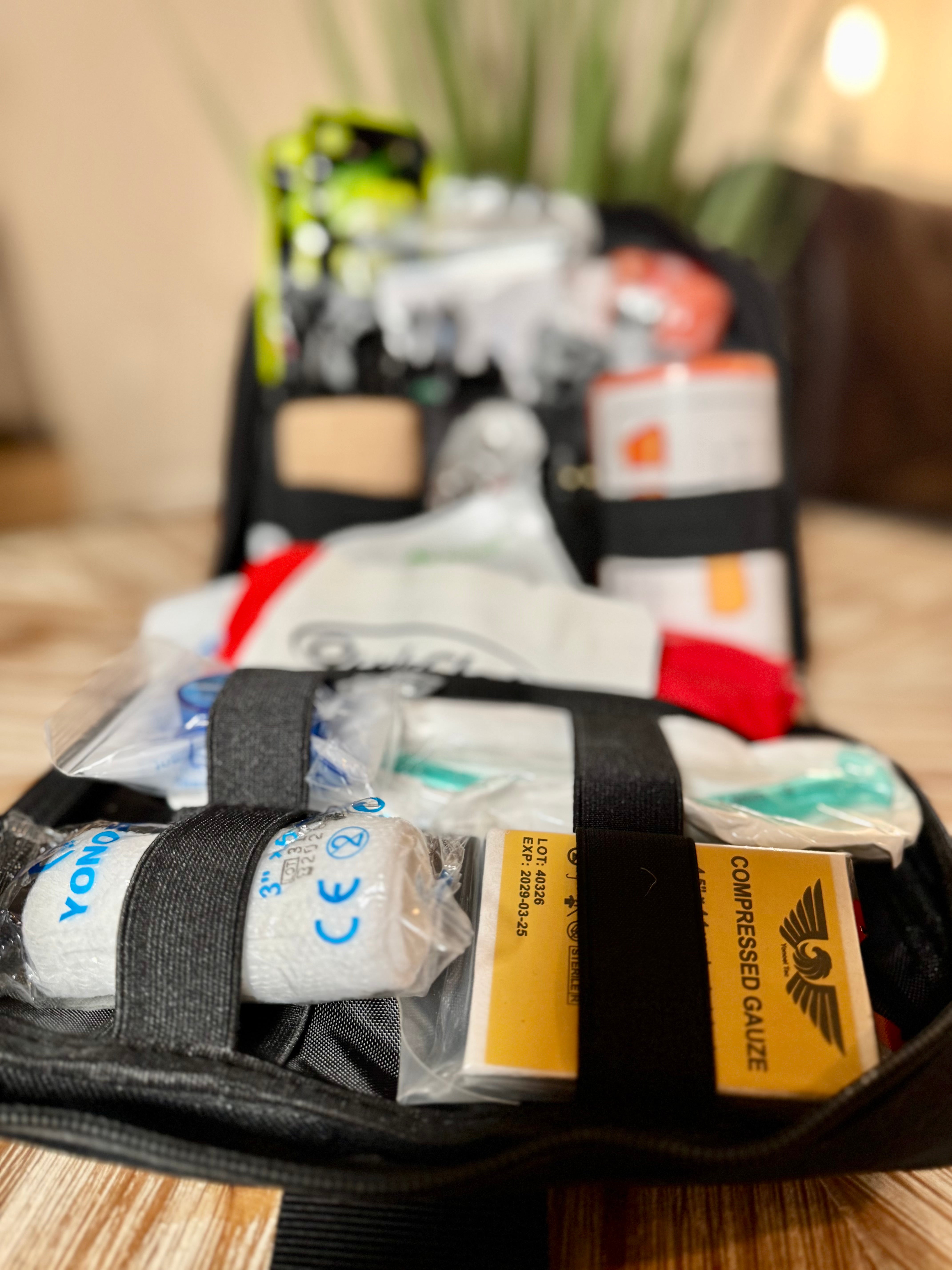 Black IFAK Bag with First Aid Kit Supplies