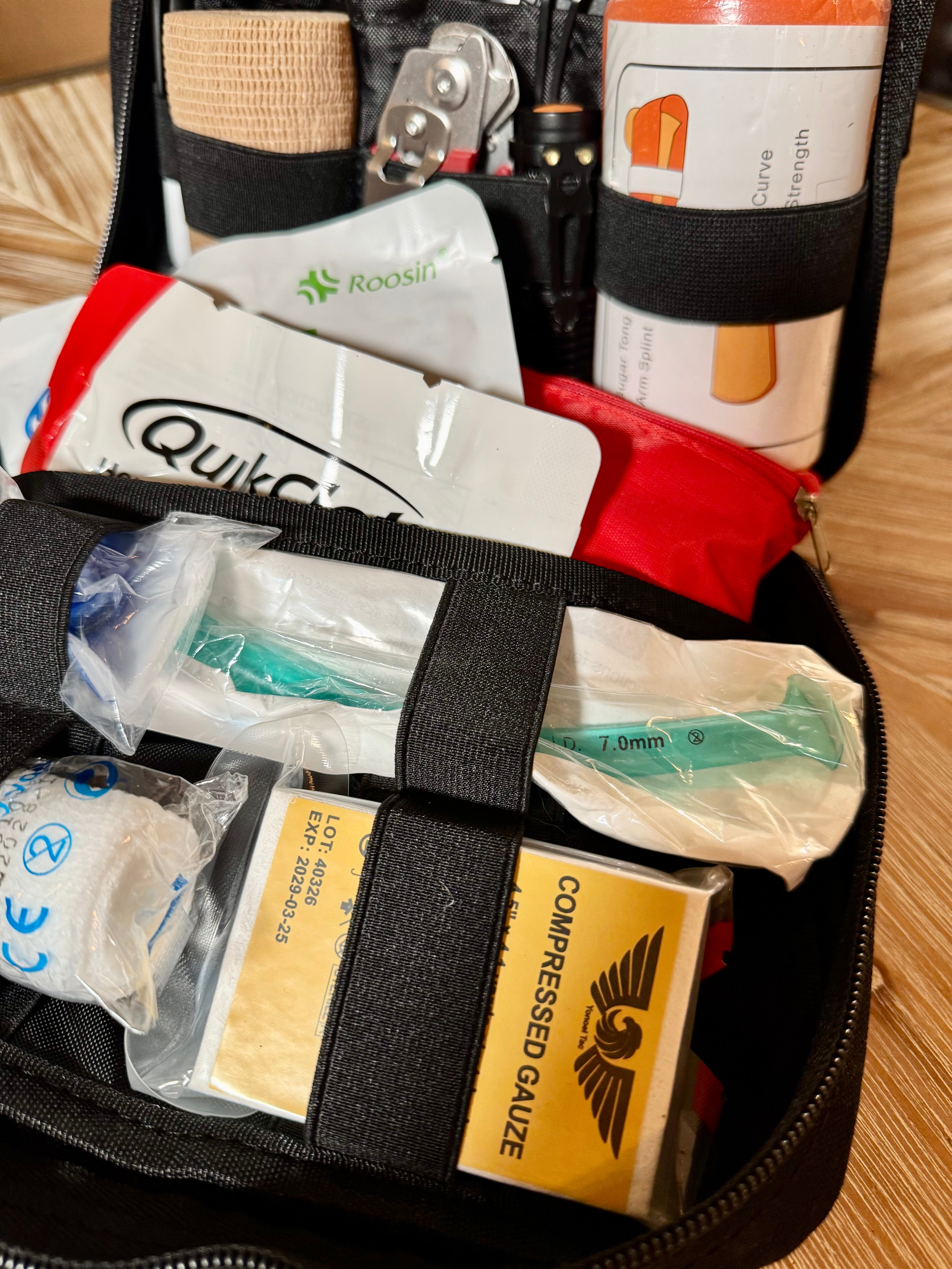 Black IFAK Bag with First Aid Kit Supplies