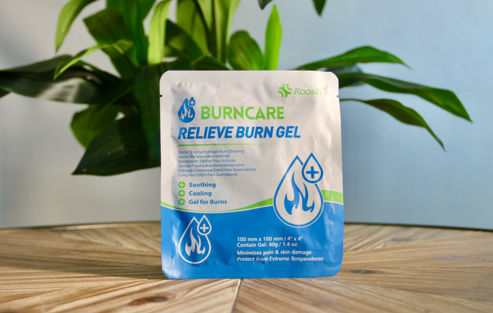 Roosin Burncare Relieve Burn Gel Dressing, Sterile Trauma Hydrogel