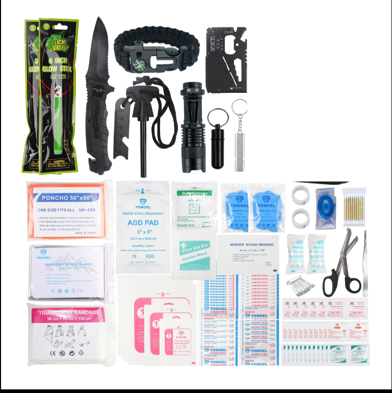 Black IFAK Bag with First Aid Kit Supplies