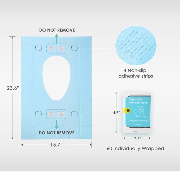 TRIPTIPS Toilet Seat Covers Disposable Travel