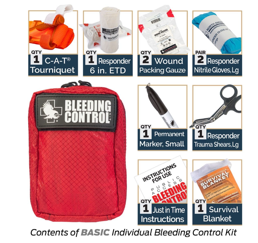 Life-Saving Bleeding Control Station | 8 Complete Kits + QuikLitter™