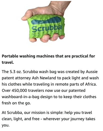Scrubba Wash Bag, The World’s Smallest Portable Washing Machine