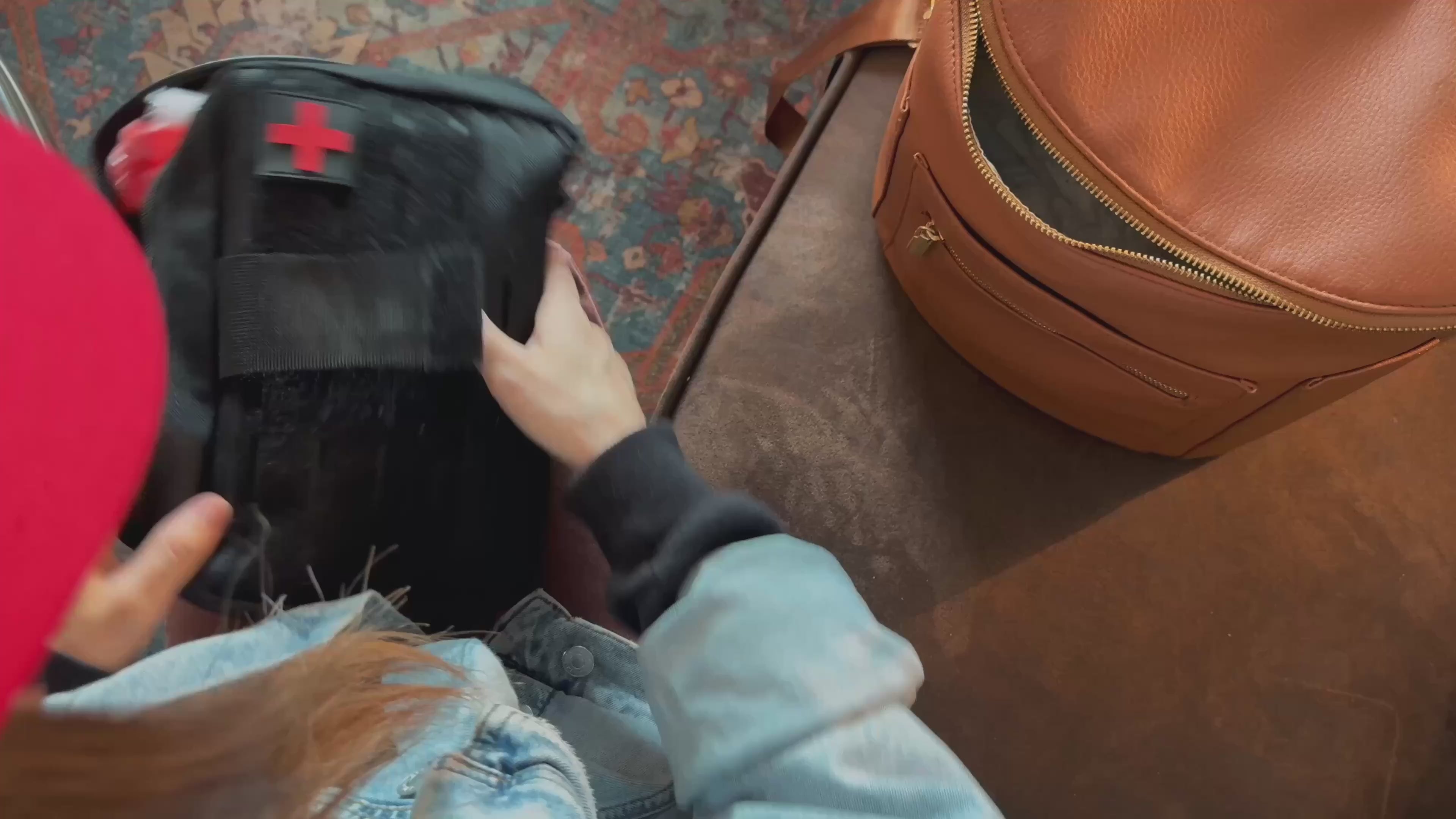 Black IFAK Bag with First Aid Kit Supplies